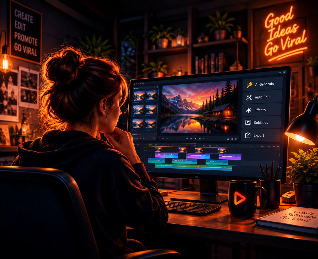 ViralClip Studio workspace
